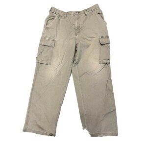 Vintage Skater Cargo Baggy Rave Y2K Trans Nine Pants Mens 34x32 Tan